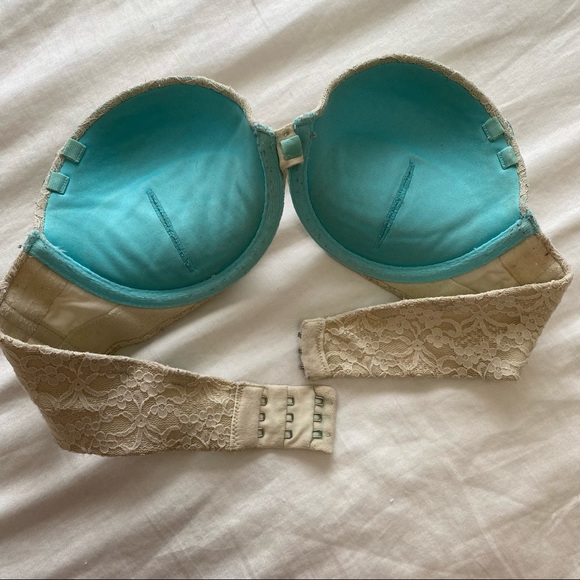 AERIE CREAM LACE STRAPLESS MIA BRA - Picture 3 of 8